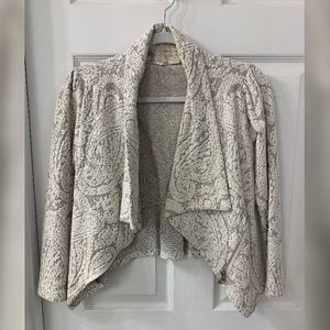 White and cream cotton blazer